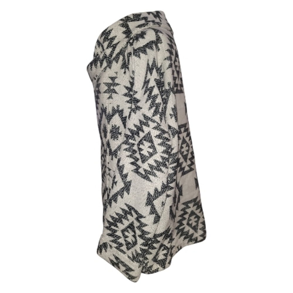 Anthropologie Capulet coat black white aztec tribal print wool blend xs jacket - Picture 5 of 11